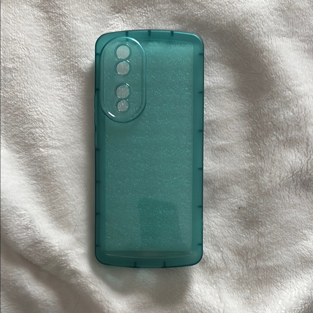 Green Silicone Slim Phone Case with Camera Cutout